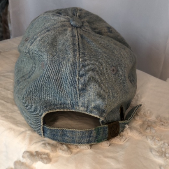 NEWHATTAN GOD IS DOPE light blue denim baseball cap. One Size Adult. - Picture 4 of 9